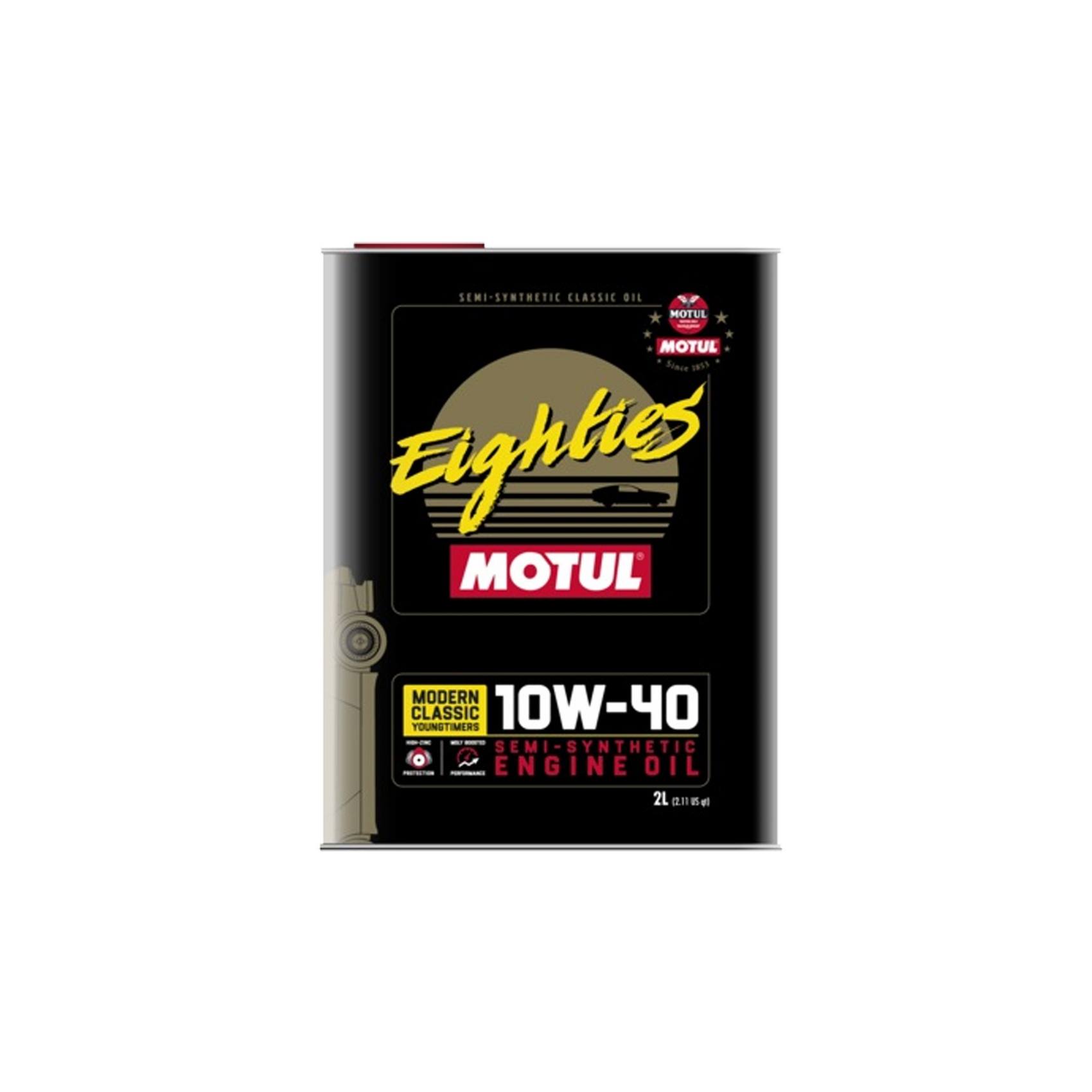 Engine Oil (10W-40) (2 Liter) (Classic Eighties) - Motul 110619